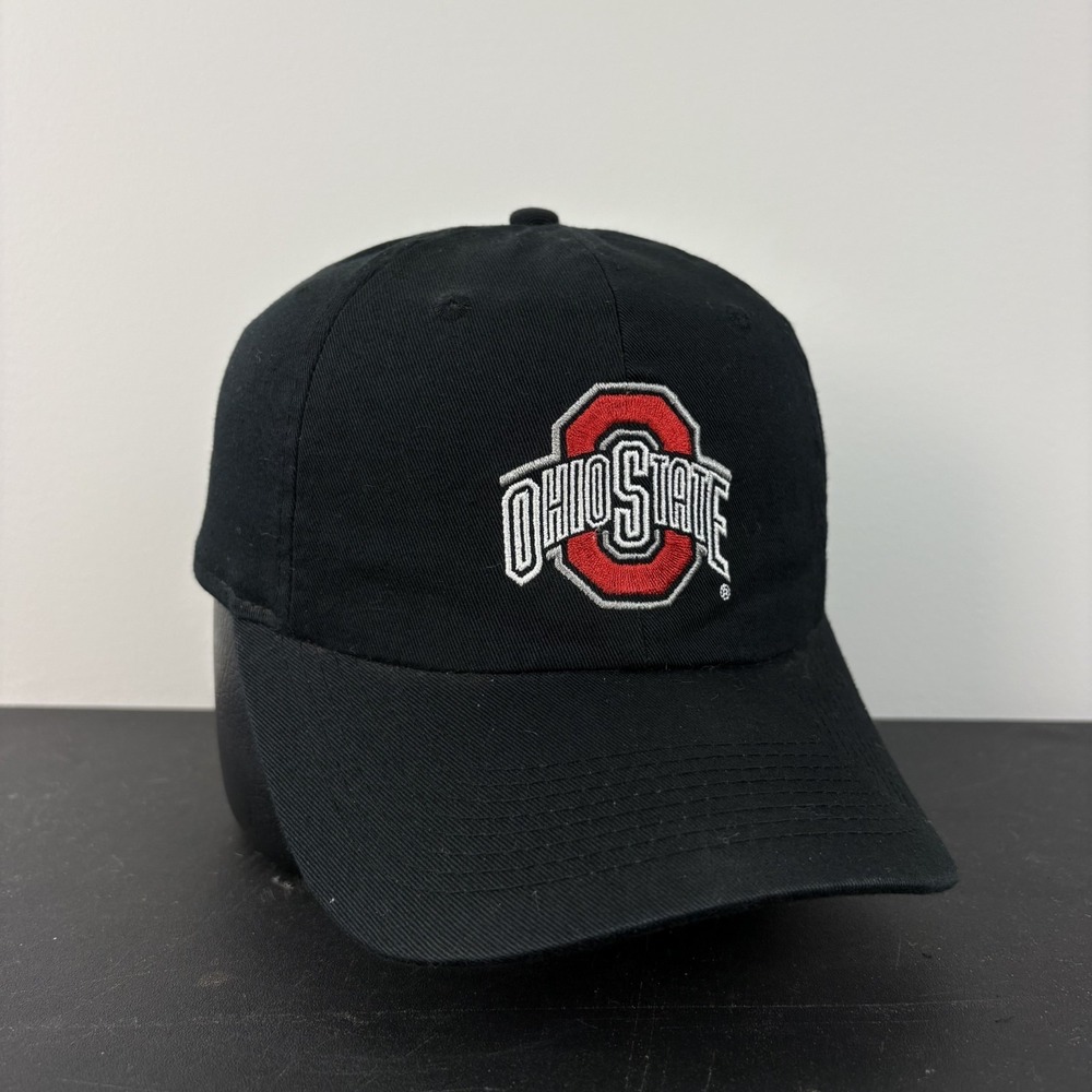 Y2K Ohio State University Buckeyes Dad Hat Black NCAA Cap Strapback Adjustable